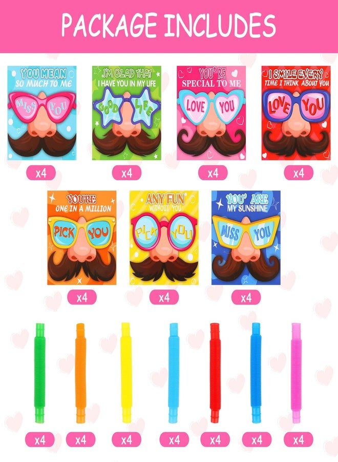 لوفر مجموعة هدايا عيد الحب للأطفال من LOAVER، تتضمن 28 بطاقة معايدة لعيد الحب مع أنابيب مشروبات غازية، وبطاقات تبادل لمكافآت المدرسة وهدايا الفصل الدراسي. - Image 3